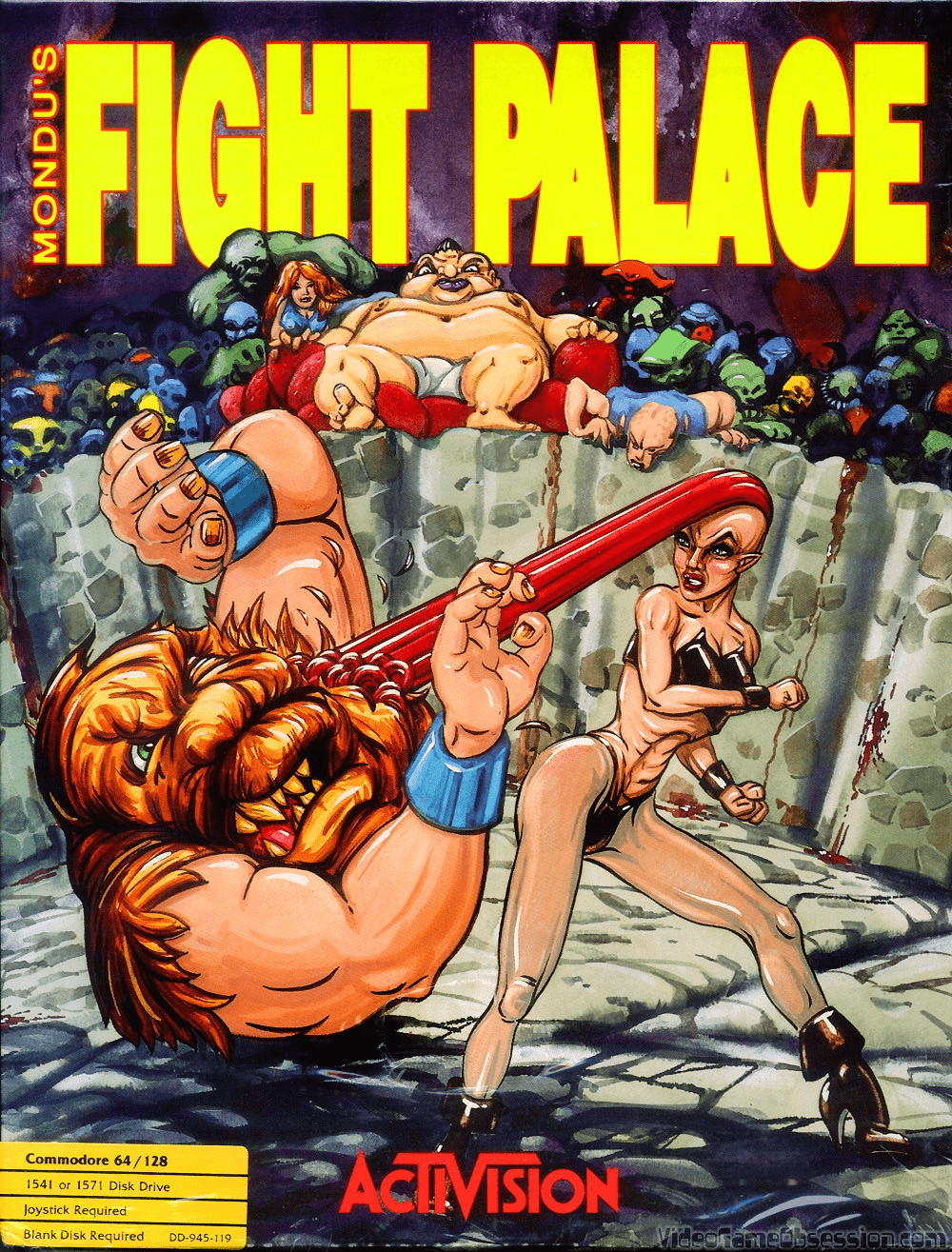 Mondu's Fight Palace box art for Commodore 64